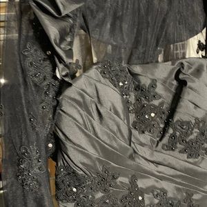 Black sequined long formal gown